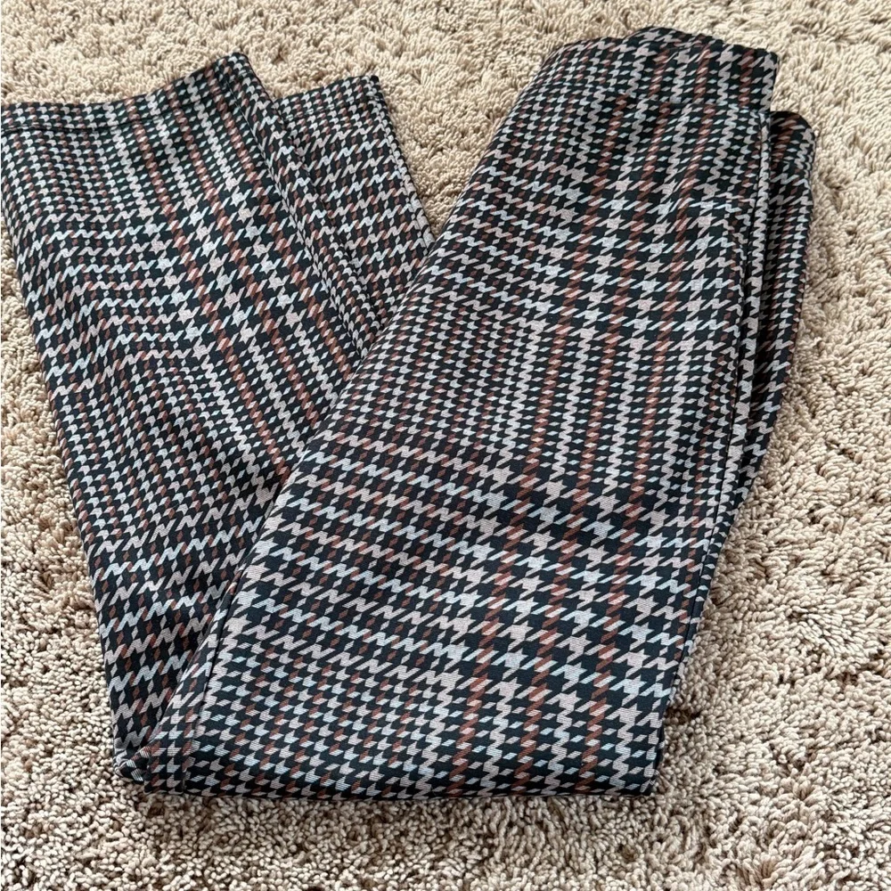 Small Anthropologie Sanctuary Carnaby pull on kick flare pants  brown check